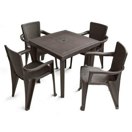 PLASTICOS MQ 5-Piece Chair & Table Set SET-MQ400